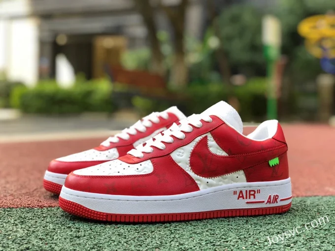 Louis Vuitton x Nike Air Force 1 Low White Red