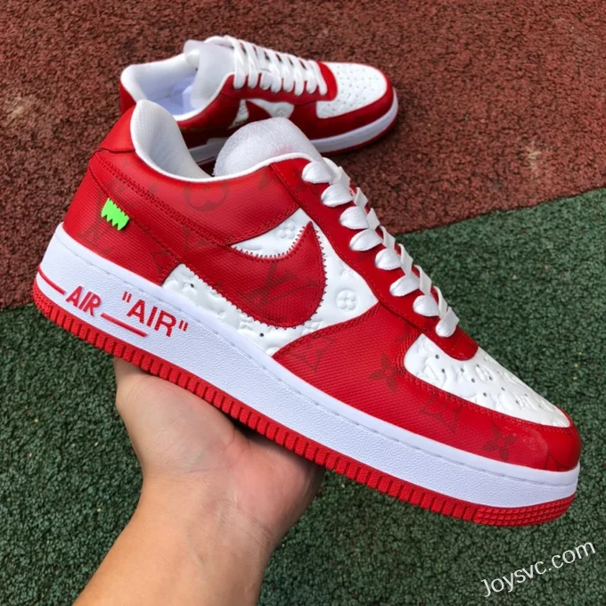 Louis Vuitton x Nike Air Force 1 Low White Red