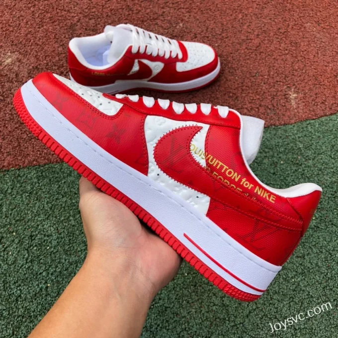 Louis Vuitton x Nike Air Force 1 Low White Red