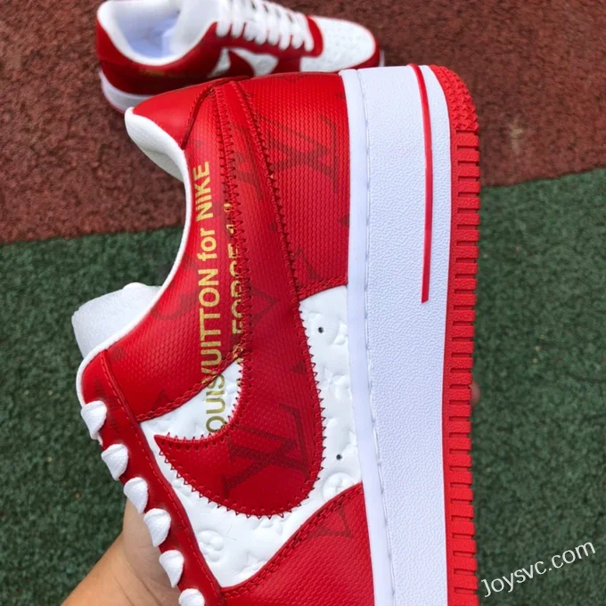 Louis Vuitton x Nike Air Force 1 Low White Red