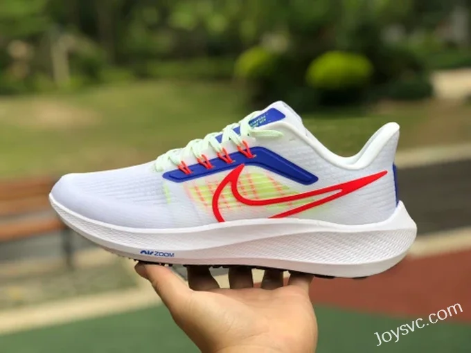 Nike Air Zoom Pegasus 38 White Blue Red Running Shoes DX3354-100