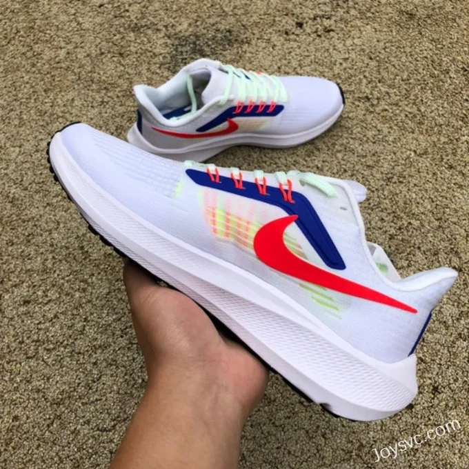 Nike Air Zoom Pegasus 38 White Blue Red Running Shoes DX3354-100