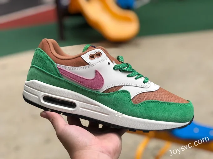 Nike Air Max 1 NH Treeline Brown Green Pink Running Shoes DR9773-300