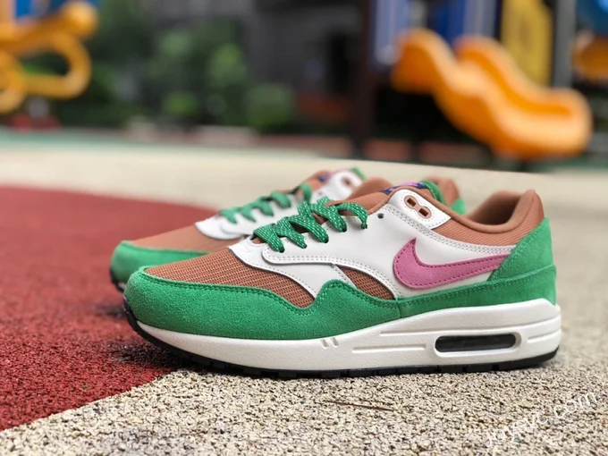 Nike Air Max 1 NH Treeline Brown Green Pink Running Shoes DR9773-300