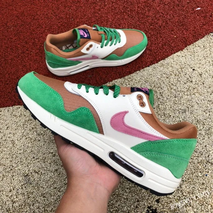 Nike Air Max 1 NH Treeline Brown Green Pink Running Shoes DR9773-300