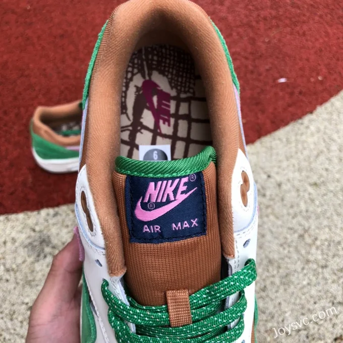 Nike Air Max 1 NH Treeline Brown Green Pink Running Shoes DR9773-300