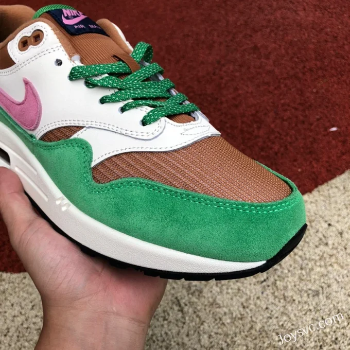 Nike Air Max 1 NH Treeline Brown Green Pink Running Shoes DR9773-300