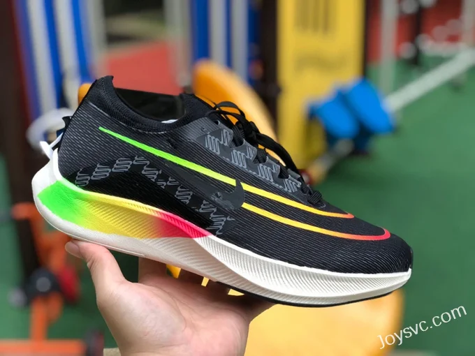 Nike Zoom Fly 4 Black Rainbow Marathon Running Shoes DQ4493-010