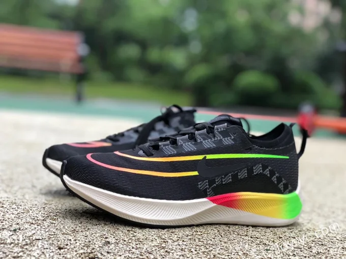 Nike Zoom Fly 4 Black Rainbow Marathon Running Shoes DQ4493-010