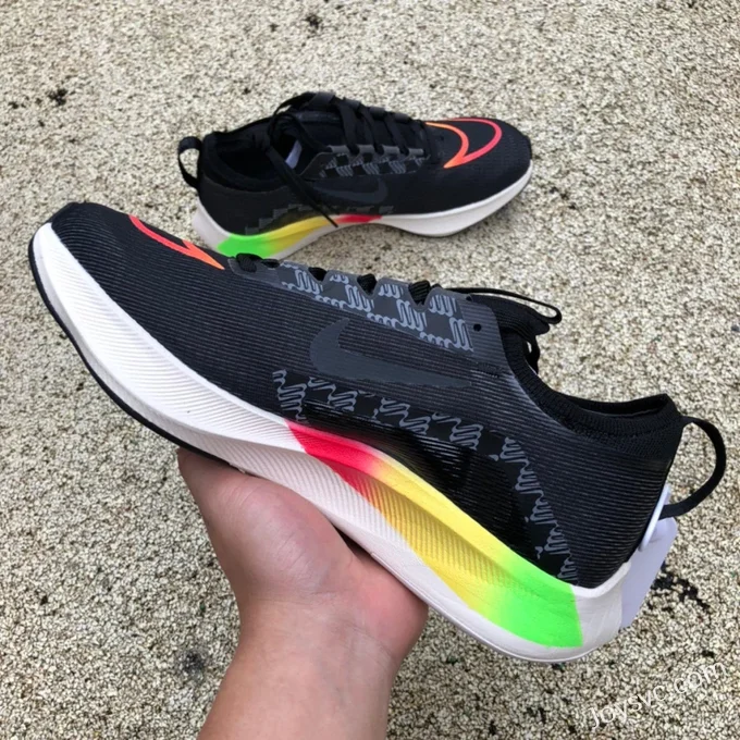 Nike Zoom Fly 4 Black Rainbow Marathon Running Shoes DQ4493-010