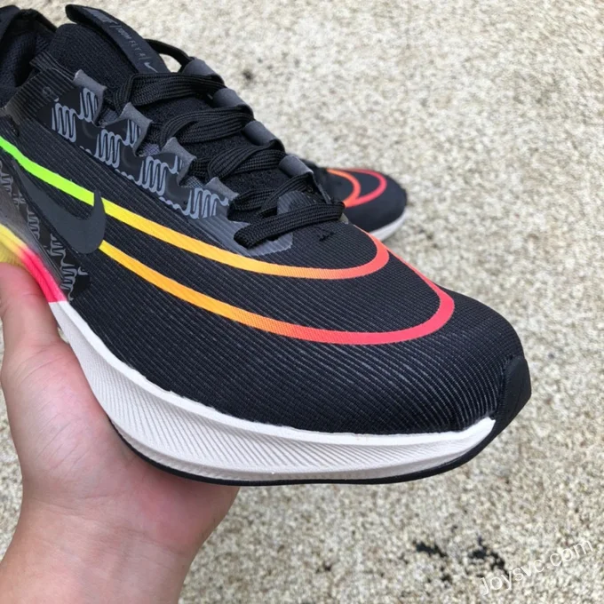 Nike Zoom Fly 4 Black Rainbow Marathon Running Shoes DQ4493-010