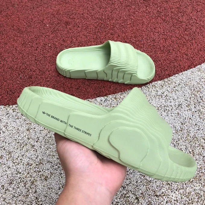 Adidas Adilette 22 Green Slides GX6946