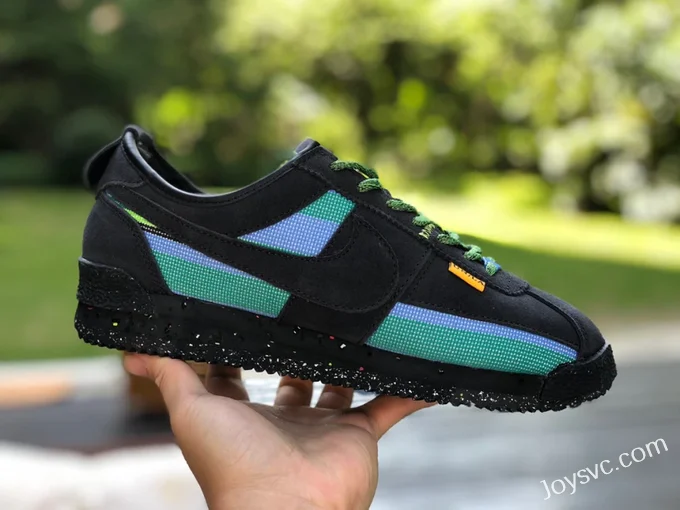 Union x Nike Cortez Black Blue Green Retro Sneakers DR1413-001