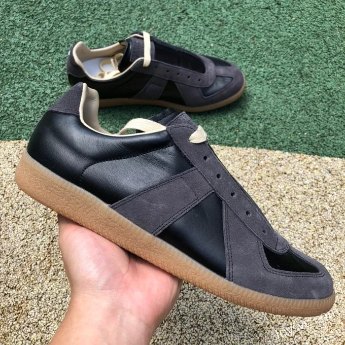 Maison Margiela Replica Calfskin Black Brown Low Top