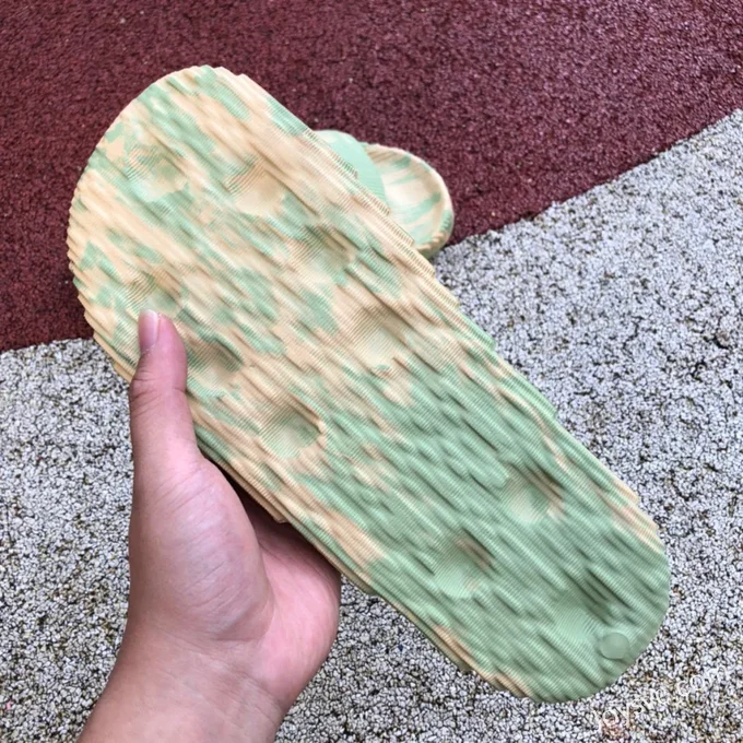 Adidas Adilette 22 3D Printed Green Yellow Slides GY1597