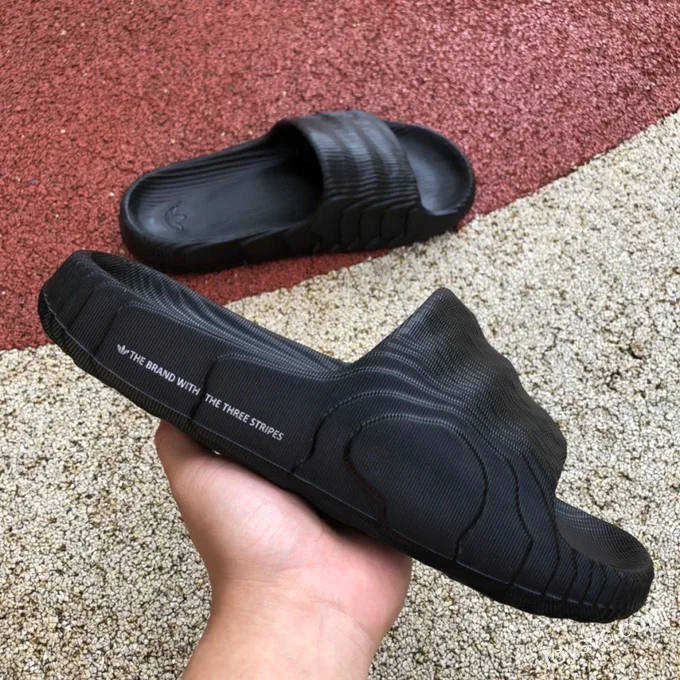 Adidas Adilette 22 3D Printed Black Slides GX6949