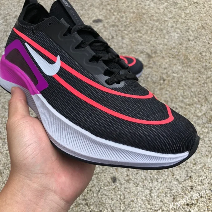 Nike Zoom Fly 4 Black Purple Marathon Running Shoes CT2392-004