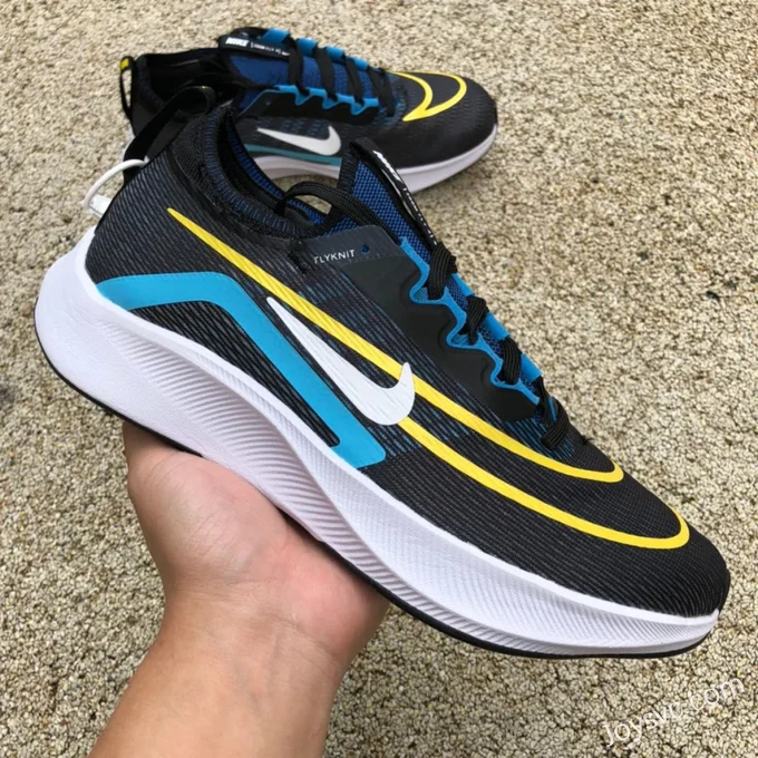 Nike Zoom Fly 4 Black Blue Yellow Marathon Running Shoes CT2392-003