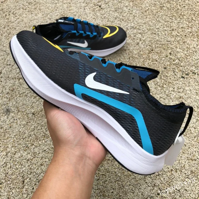 Nike Zoom Fly 4 Black Blue Yellow Marathon Running Shoes CT2392-003