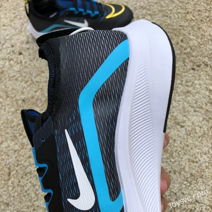 Nike Zoom Fly 4 Black Blue Yellow Marathon Running Shoes CT2392-003