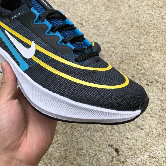 Nike Zoom Fly 4 Black Blue Yellow Marathon Running Shoes CT2392-003