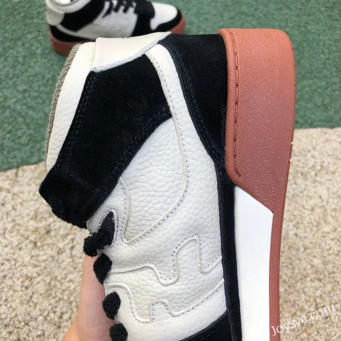 Fendi Match Mid Top White Brown Casual Sneakers