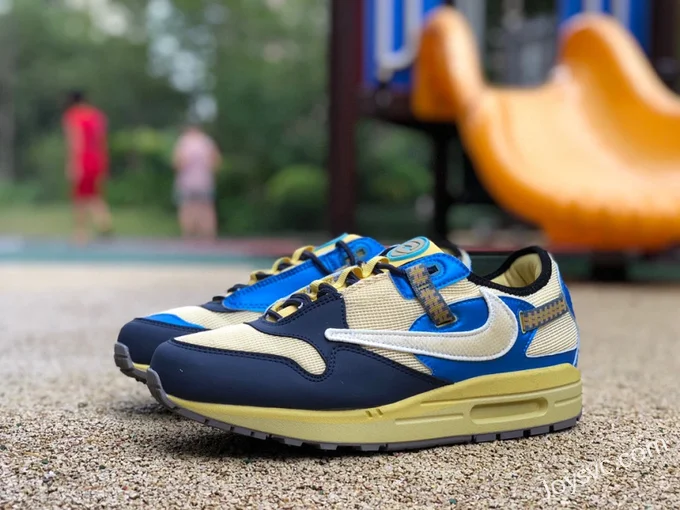 Nike Air Max 1 Travis Scott TS Reverse Swoosh Black Yellow Blue DO9392-600