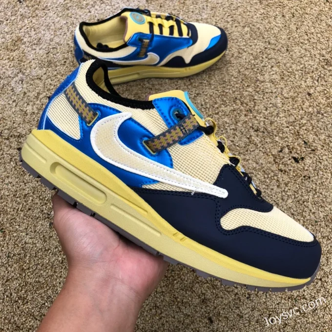 Nike Air Max 1 Travis Scott TS Reverse Swoosh Black Yellow Blue DO9392-600