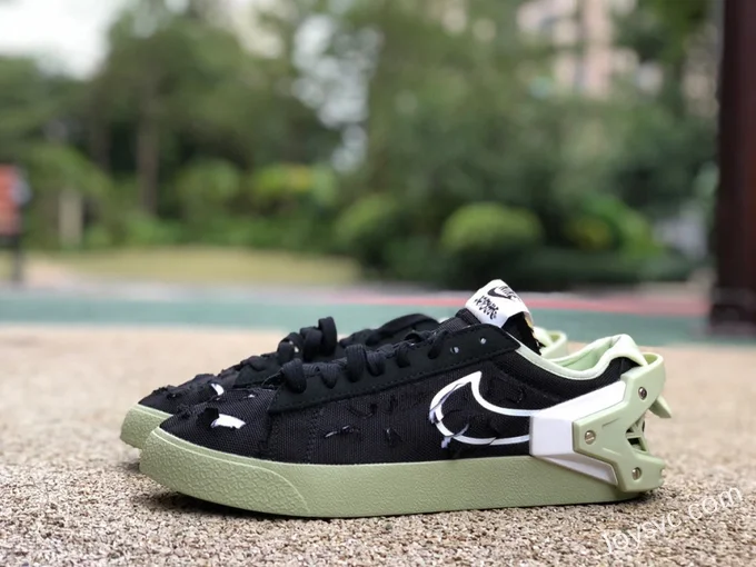 Acronym x Nike Blazer Low Black Green - Deconstructed Sneakers