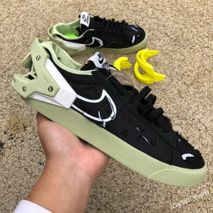 Acronym x Nike Blazer Low Black Green - Deconstructed Sneakers