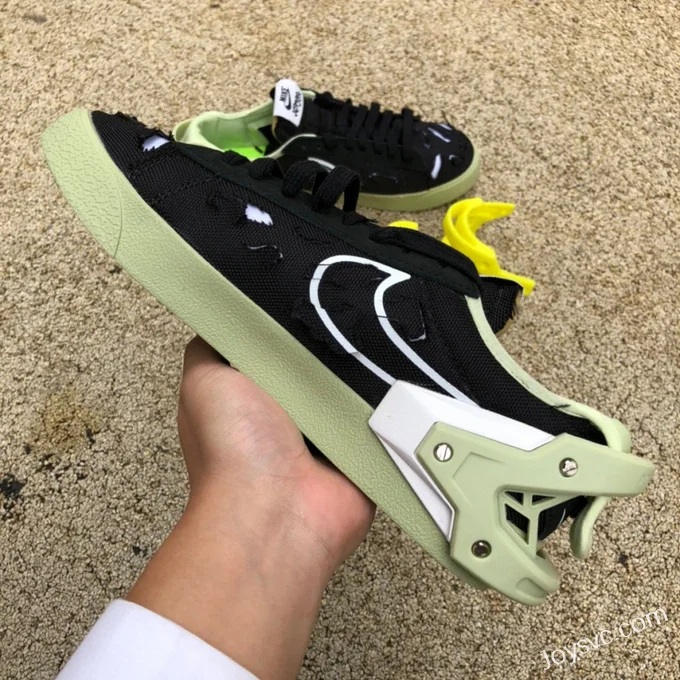 Acronym x Nike Blazer Low Black Green - Deconstructed Sneakers