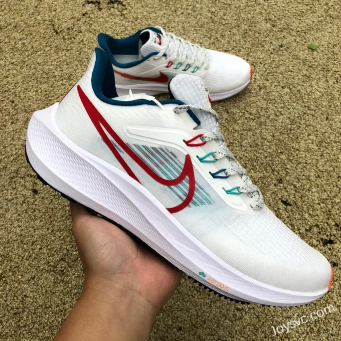 Nike Air Zoom Pegasus 39 White Red Green Running Shoes FD4322-161