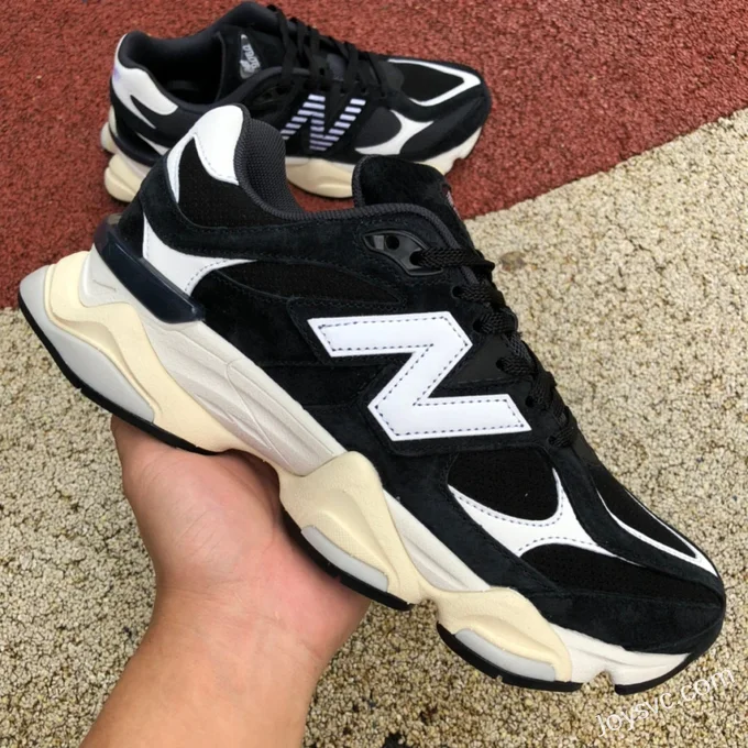 New Balance 9060 Black Cream Retro Dad Shoes U9060AAA