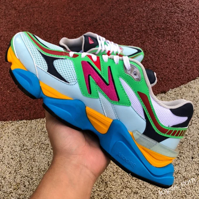 New Balance 9060 Green Blue Yellow Joe Freshgoods Retro Running Shoes U9060NBN