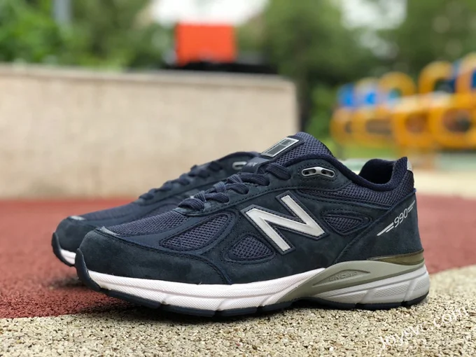 New Balance 990 Navy Blue Retro Running Shoes M990NV4