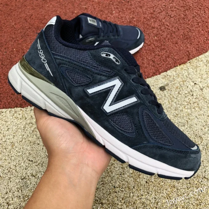 New Balance 990 Navy Blue Retro Running Shoes M990NV4