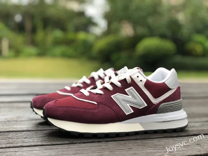 New Balance 574 Wine Red Retro Casual Running Shoes U574LGAA