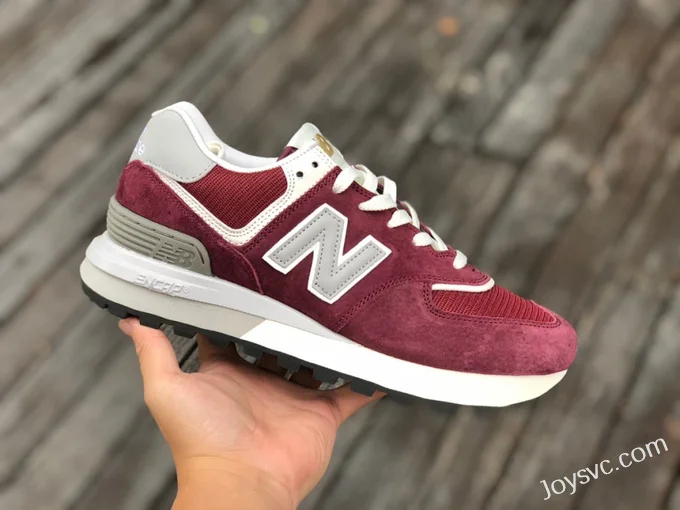 New Balance 574 Wine Red Retro Casual Running Shoes U574LGAA