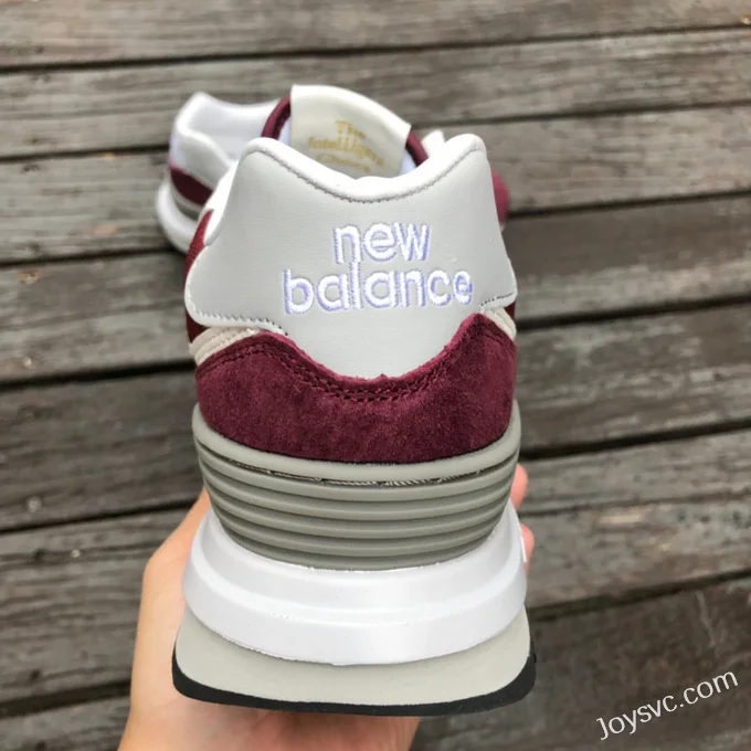 New Balance 574 Wine Red Retro Casual Running Shoes U574LGAA