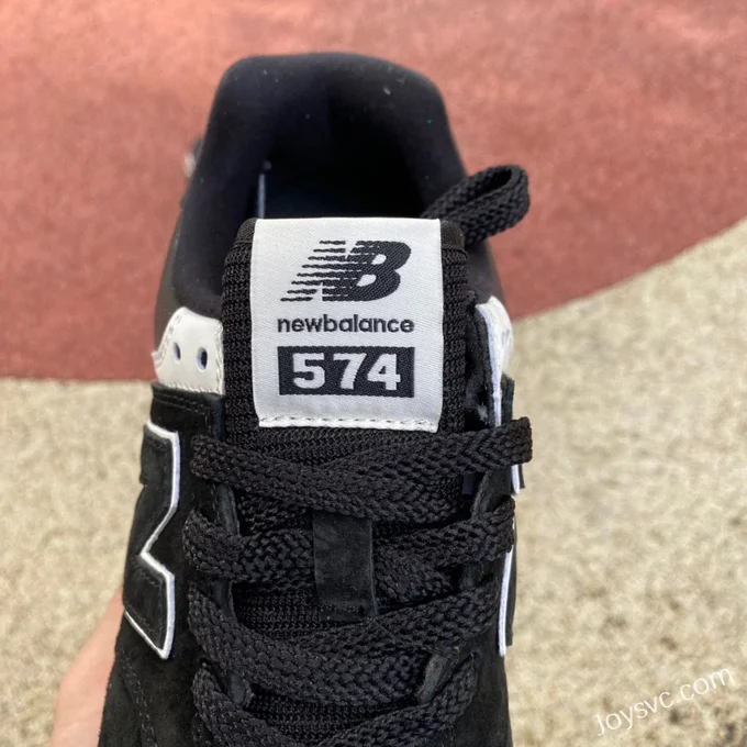 New Balance 574 Thick Sole Black White Retro Dad Shoes for Women WL574ZAB