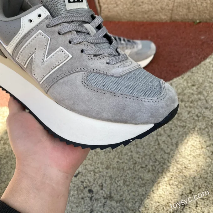 New Balance 574 Thick Sole Grey Retro Dad Shoes for Women WL57ZBA