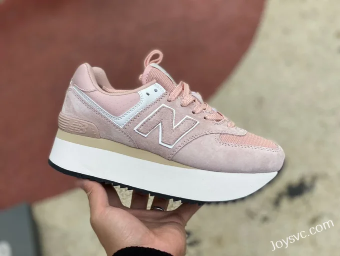 New Balance 574 Thick Sole Pink Retro Dad Shoes for Women WL57ZBC