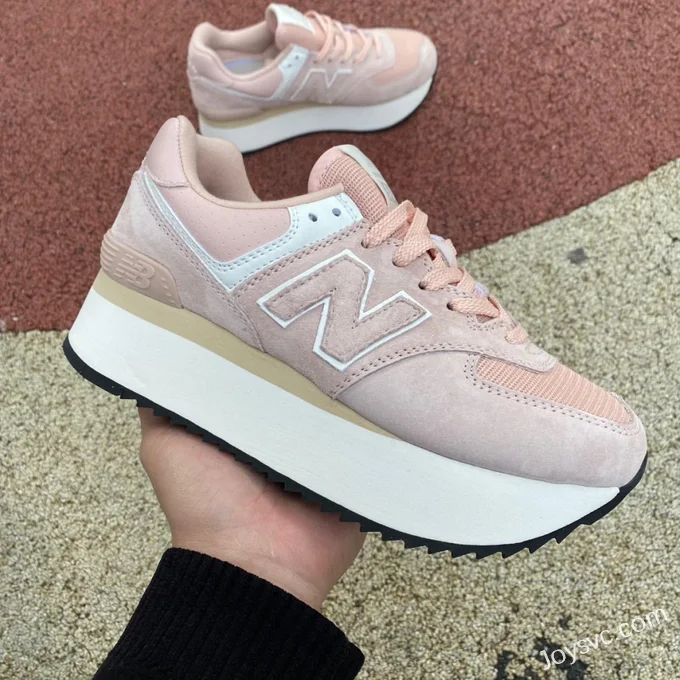 New Balance 574 Thick Sole Pink Retro Dad Shoes for Women WL57ZBC