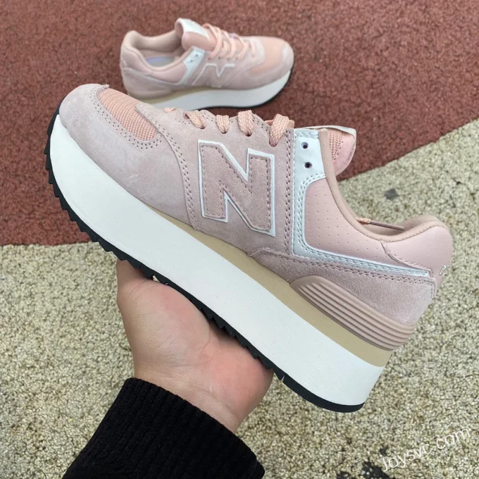 New Balance 574 Thick Sole Pink Retro Dad Shoes for Women WL57ZBC