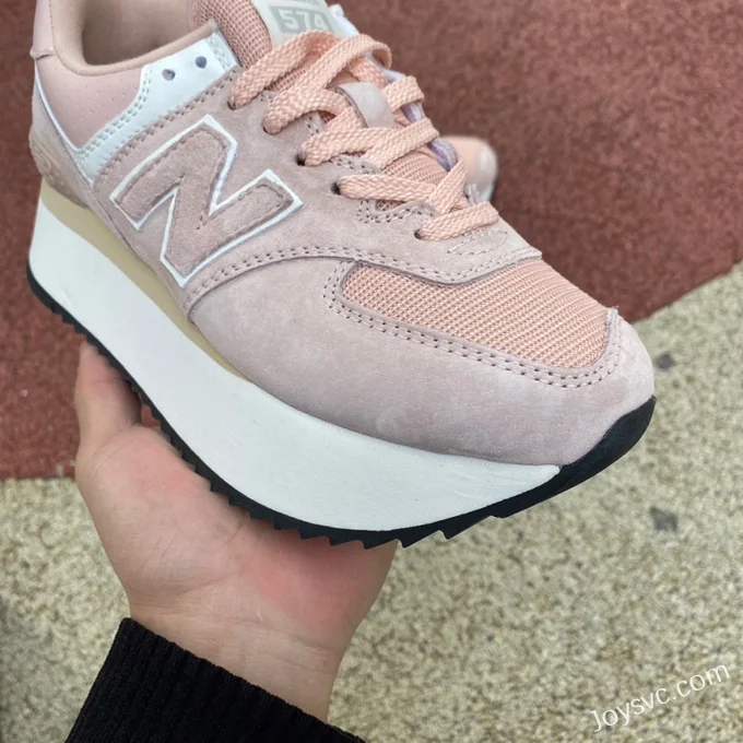 New Balance 574 Thick Sole Pink Retro Dad Shoes for Women WL57ZBC