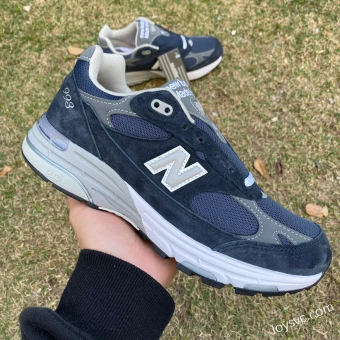 New Balance 993 Navy Blue Retro Running Shoes MR993NV