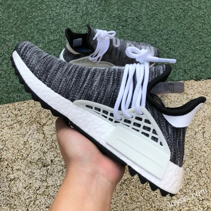 NMD Human Race Trail Black White Grey Running Shoes AC7359