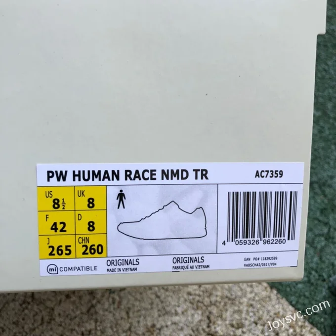 NMD Human Race Trail Black White Grey Running Shoes AC7359