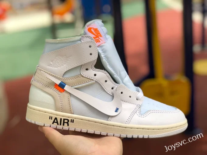 Air Jordan 1 OFF-WHITE AQ0818-100 Pure White Europe Exclusive