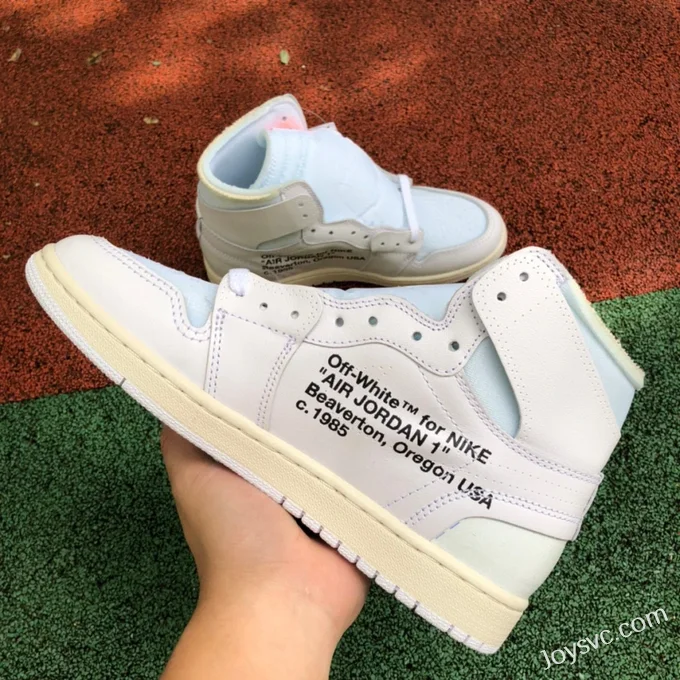 Air Jordan 1 OFF-WHITE AQ0818-100 Pure White Europe Exclusive